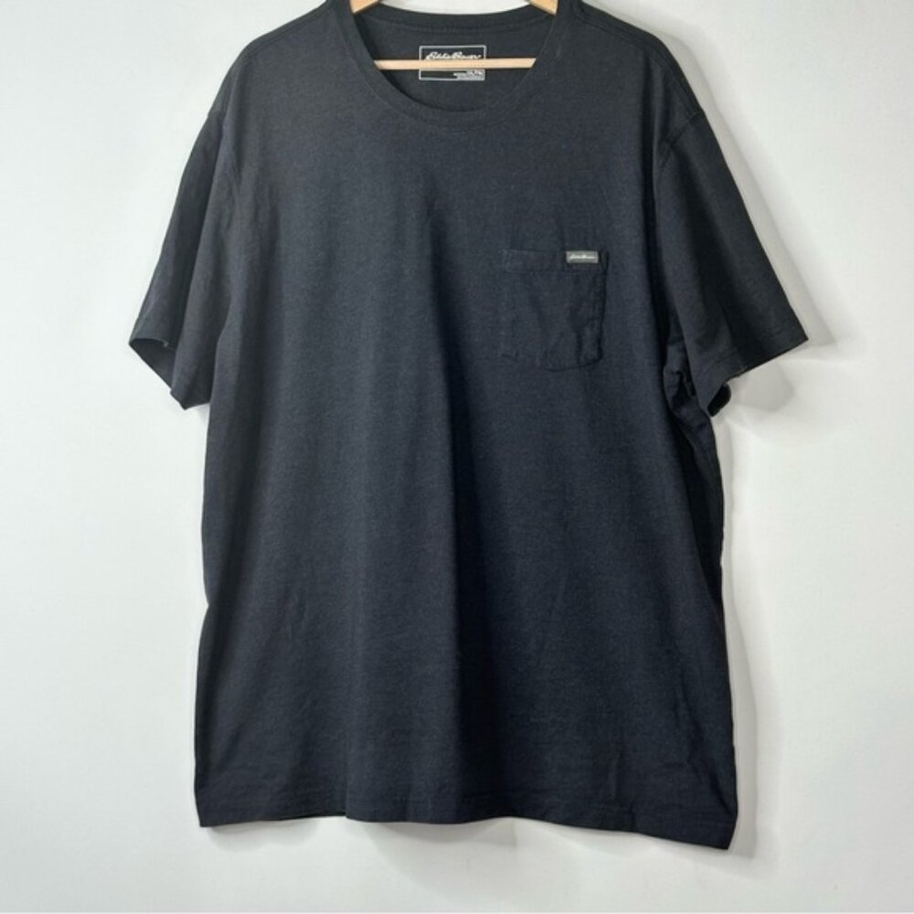 Eddie Bauer Mens TShirt Tee Gray Short Sleeve Crew Neck Stretch Casual Size 2XL